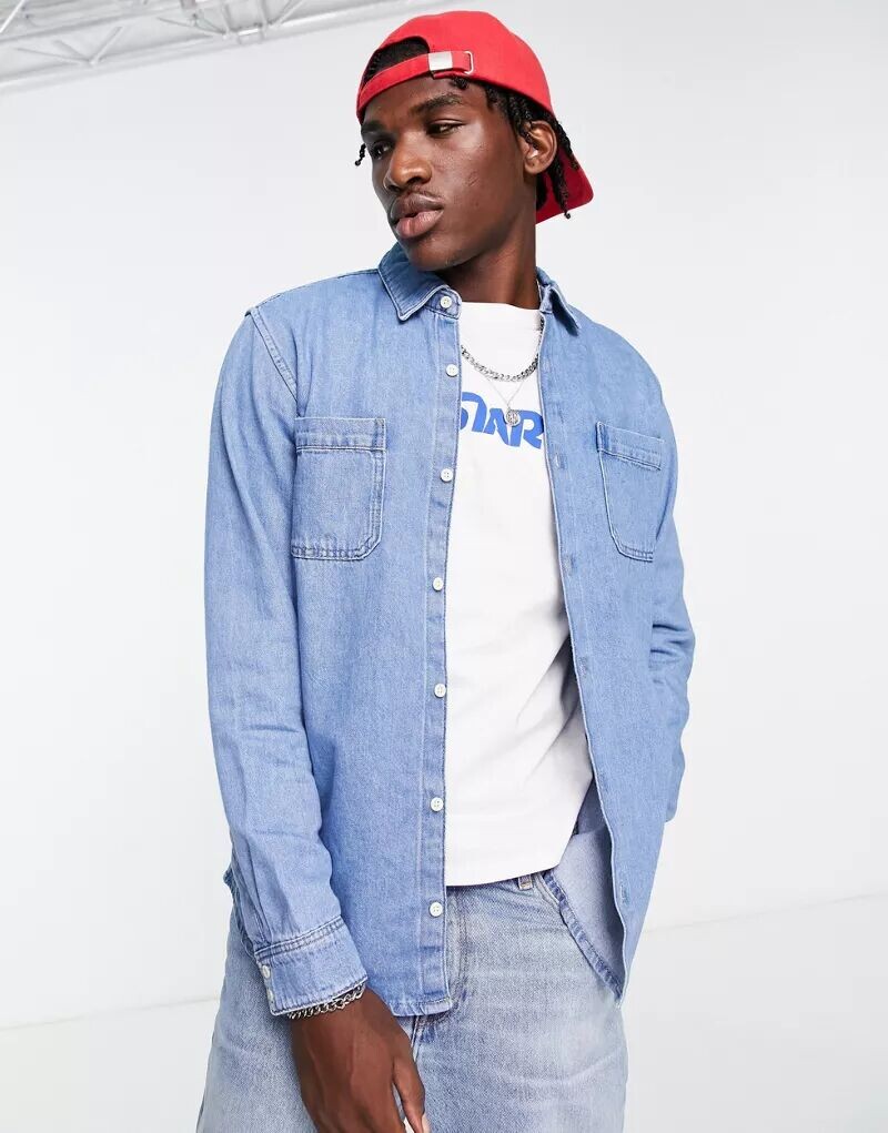 

Светлая винтажная джинсовая рубашка Jack & Jones Essentials