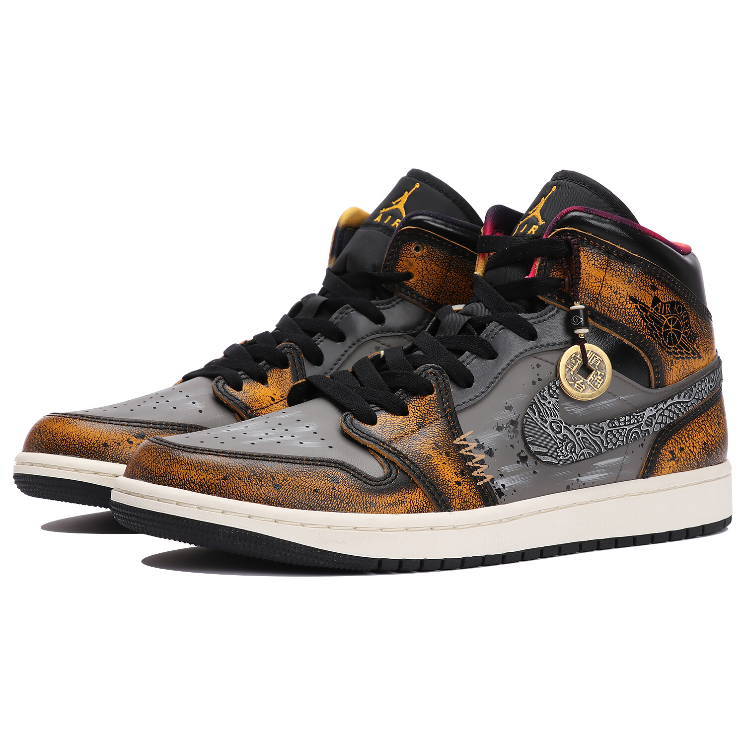 

Jordan Air Jordan 1 винтажные баскетбольные кроссовки мужские, Gold ash