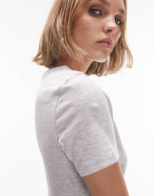 

Серая повседневная футболка Topshop Petite, Серый