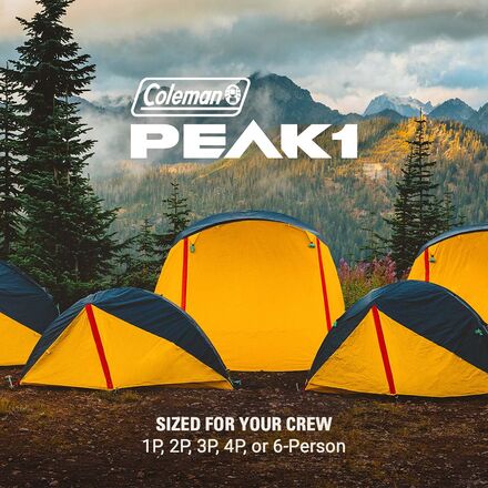 Туристическая палатка PEAK1: 1 человек, 3 сезона Coleman, темно-желтый одноместная палатка 200 100 100см арт cr 005