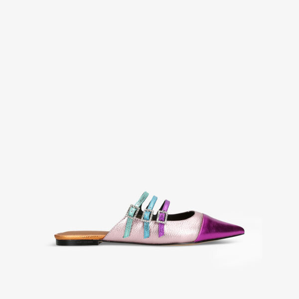 

Мюли pierra rainbow из кожи металлизированного цвета Kurt Geiger London, мультиколор