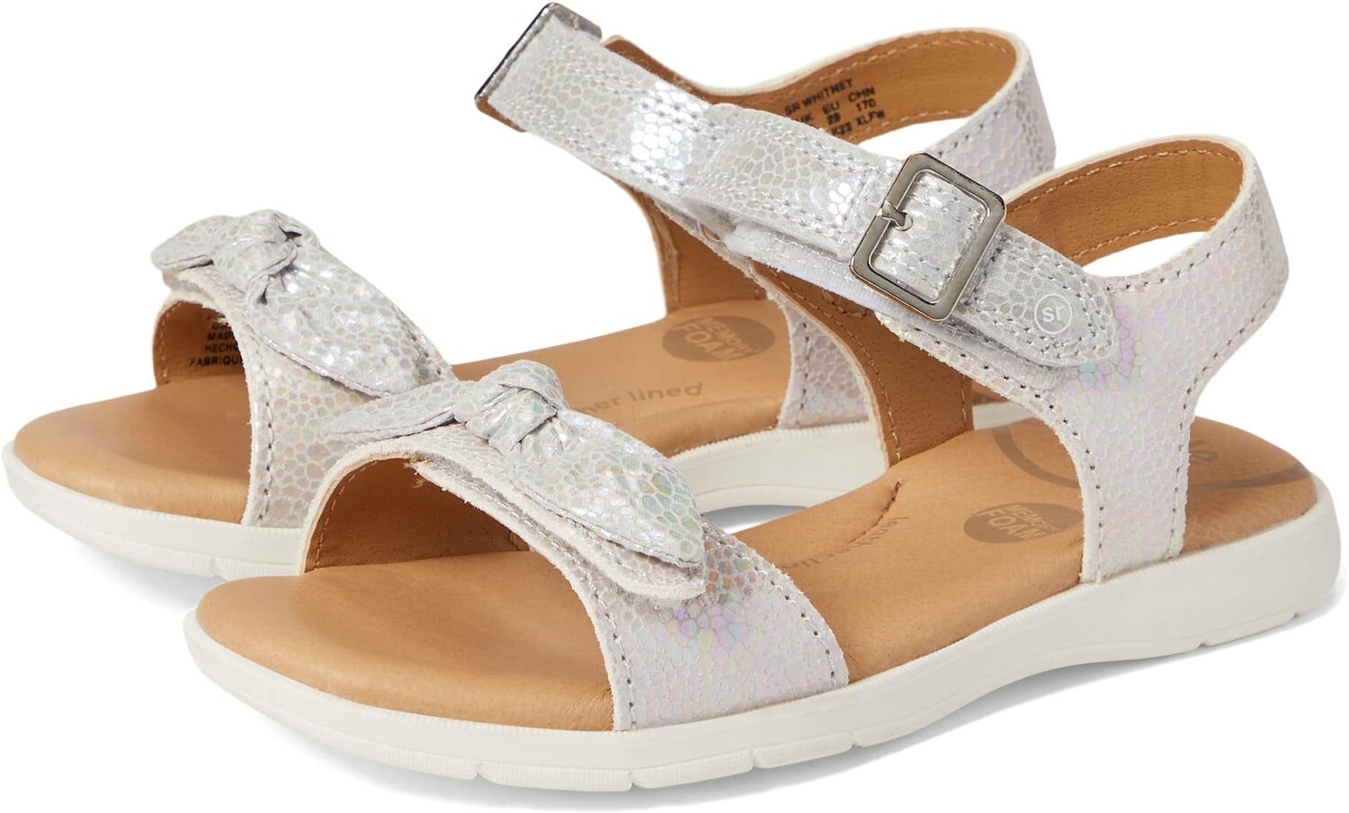 

Сандалии на плоской подошве SR Whitney Stride Rite, цвет Soft Silver