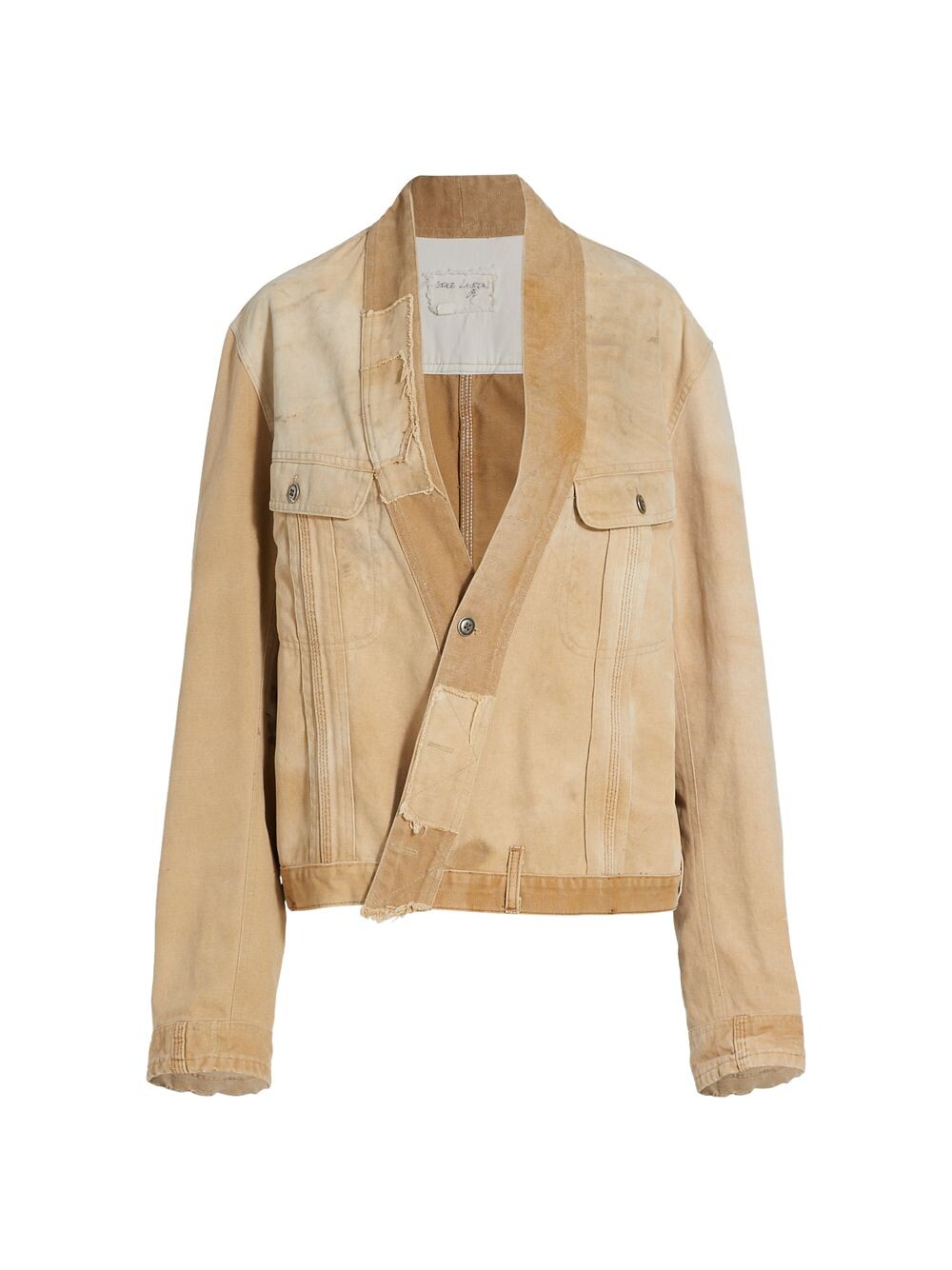 

Джинсовая куртка в технике пэчворк Greg Lauren, Коричневый
