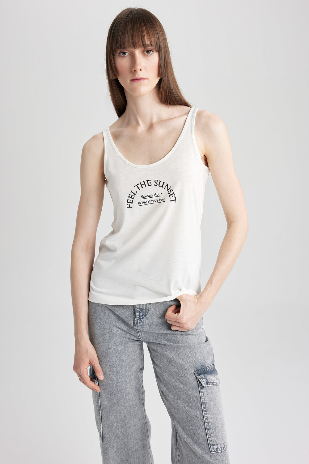 

Топ DeFacto Tank REGULAR FIT, экрю