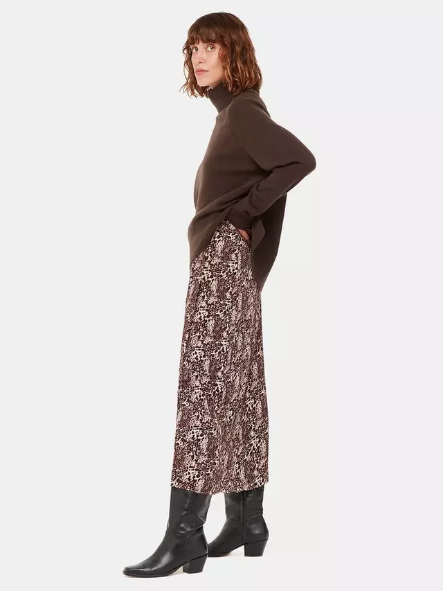 

Юбка Whistles Micro Leopard Print Wrap Midi