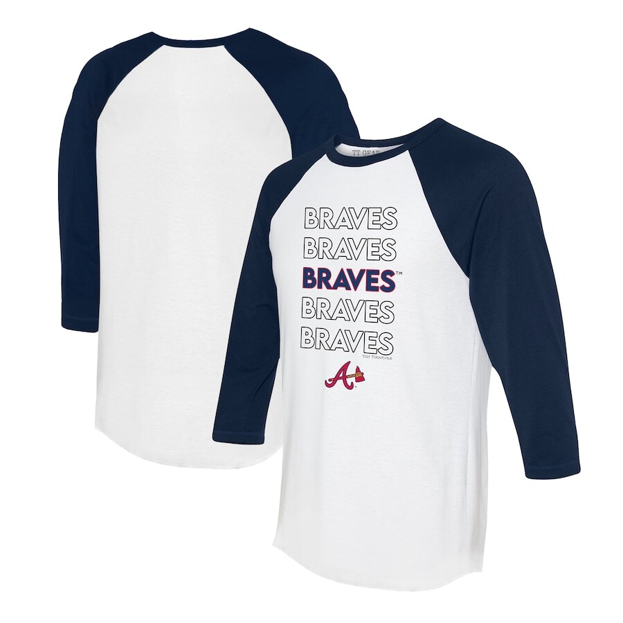 

Футболка с длинным рукавом Tiny Turnip Atlanta Braves, белый