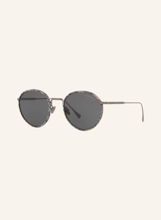 Круглые солнцезащитные очки Emporio Armani, черный