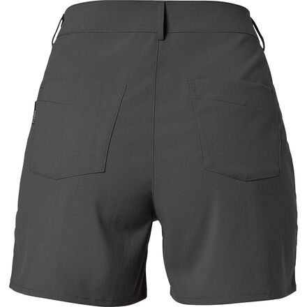 Короткие шорты Life с высокой талией женские Flylow, темно-серый