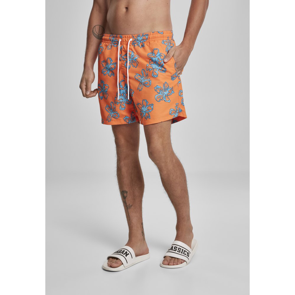 

Шорты Urban Classics Floral Swim, оранжевый