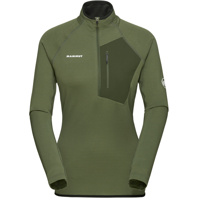 

Женская футболка Aenergy Light ML HZ с длинным рукавом Mammut, оливковый