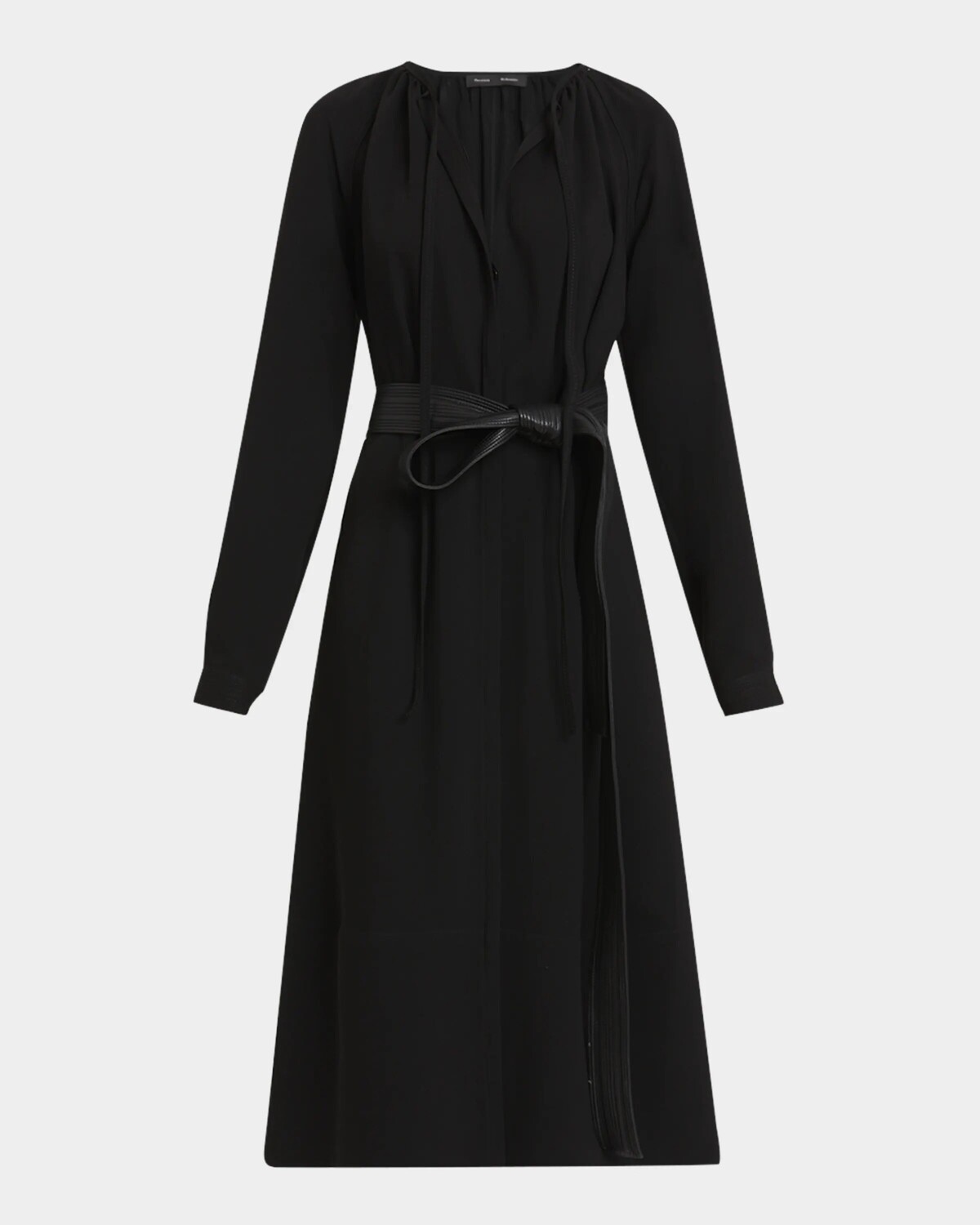 

Легкое креповое платье Enya с поясом Proenza Schouler, черный