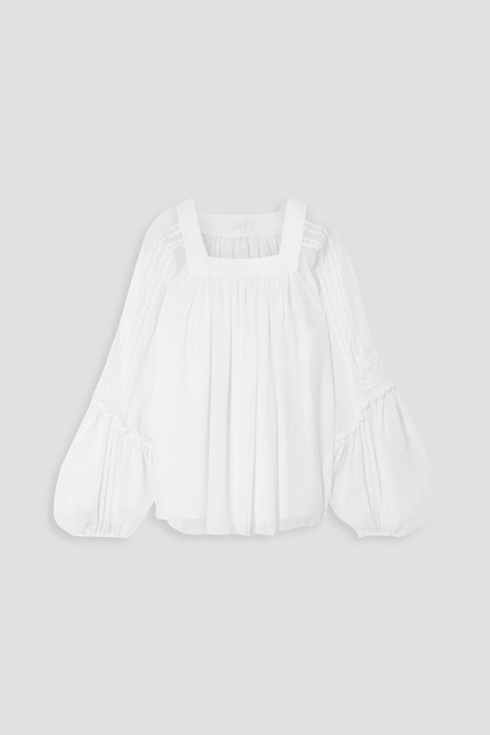 

Блузка из шелкового жоржета CHLOÉ, белый