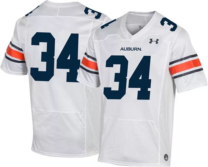 

Мужская белая футбольная майка Under Armour Auburn Tigers реплика