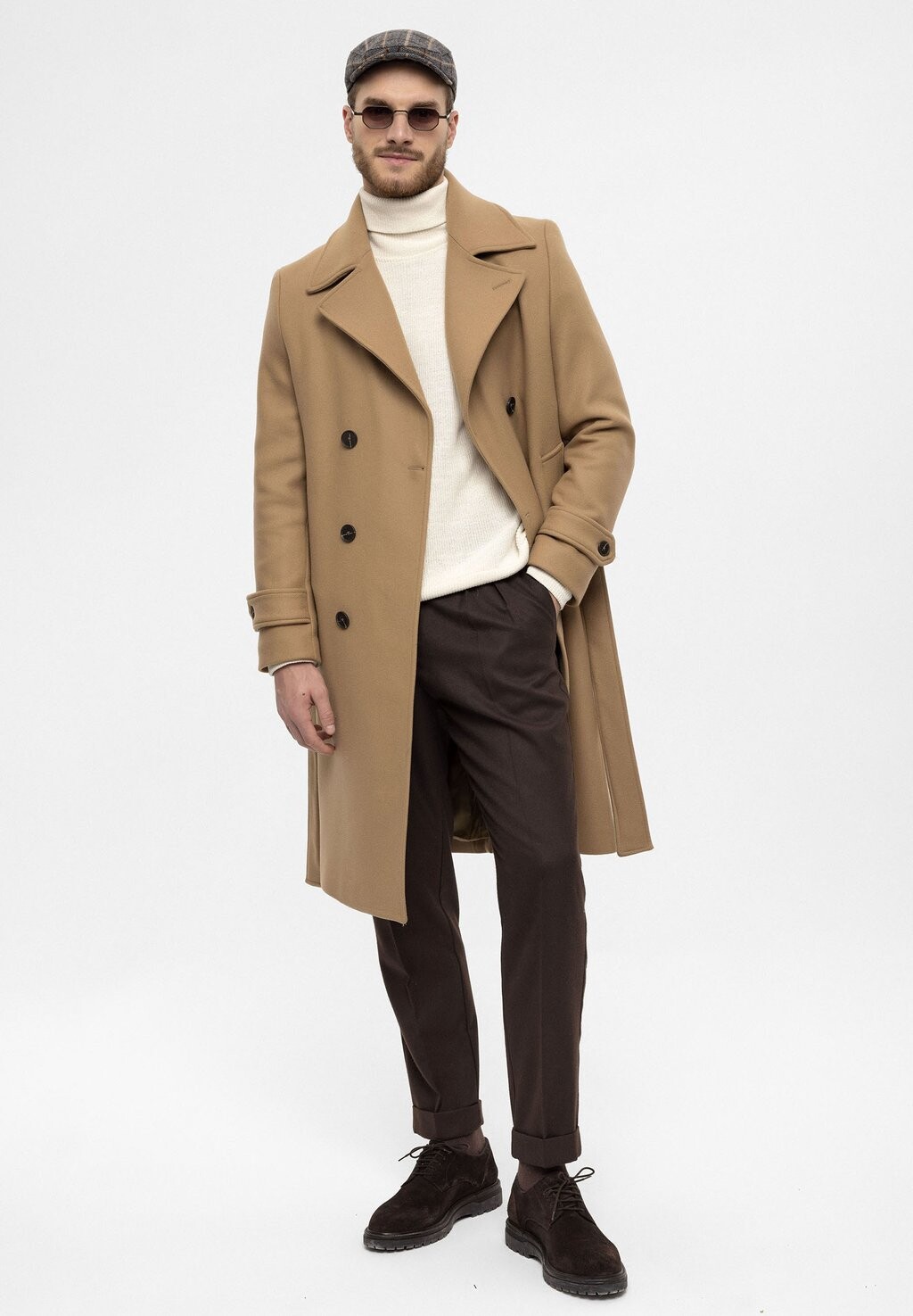 

Тренч Double Breasted Belt Detailed Antioch, цвет camel