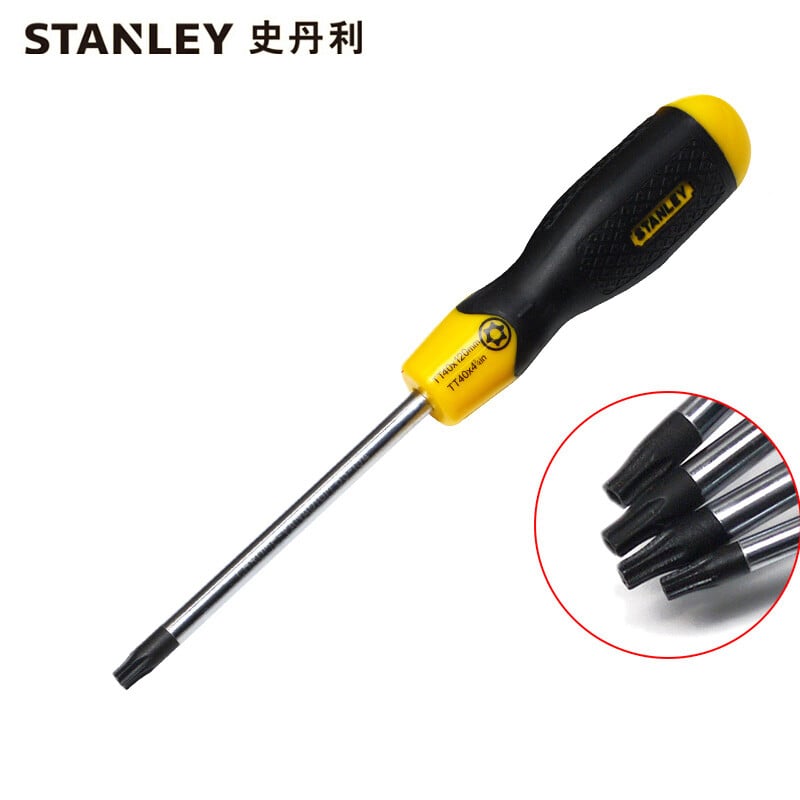 Stanley Отвертка STANLEY с резиновой ручкой в форме цветка среднего отверстия Отвертка TT40x120 мм Многофункциональный инструмент для ремонта 65-154-0-23 Корпоративная настройка