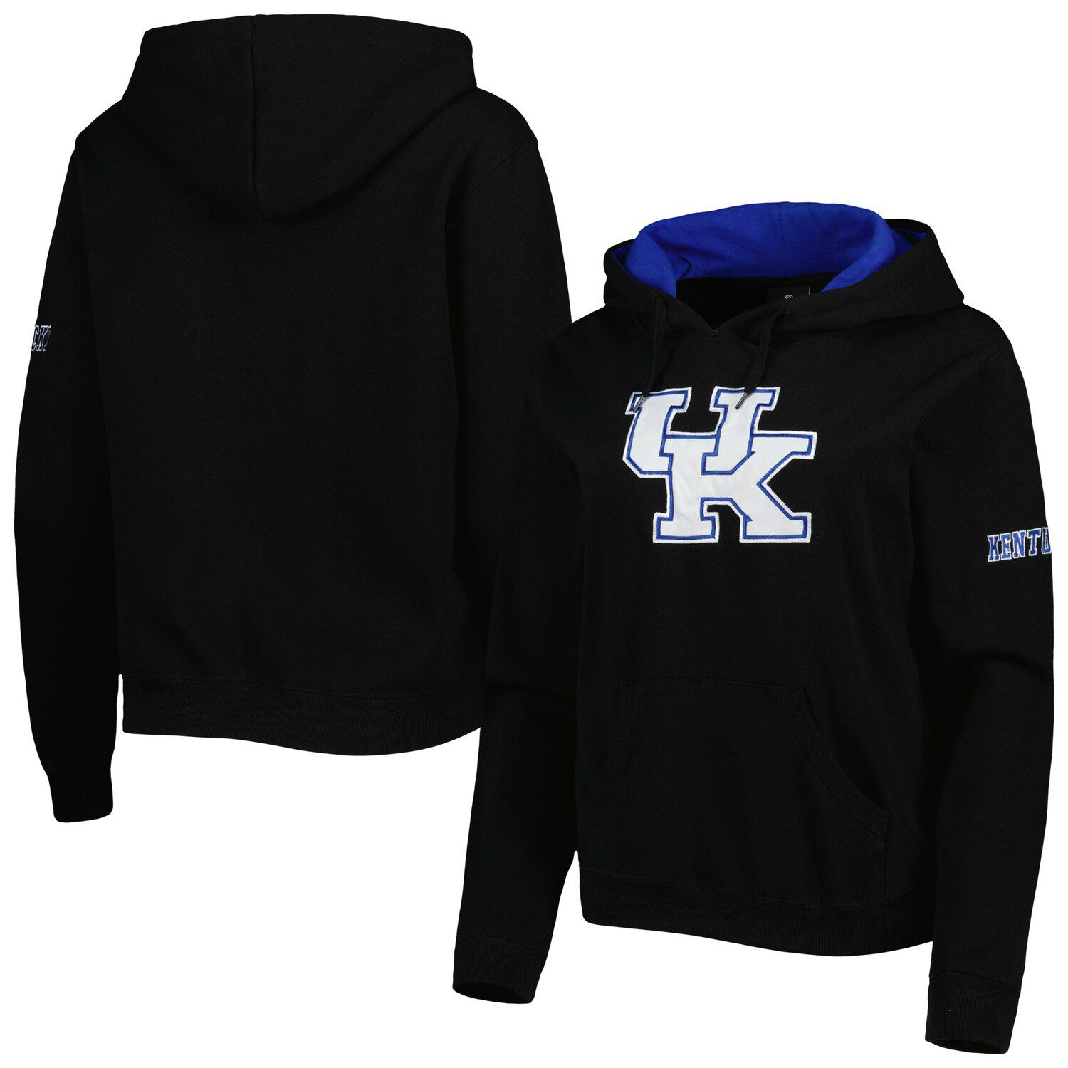 цена Женский черный пуловер с капюшоном и большим логотипом Kentucky Wildcats Team