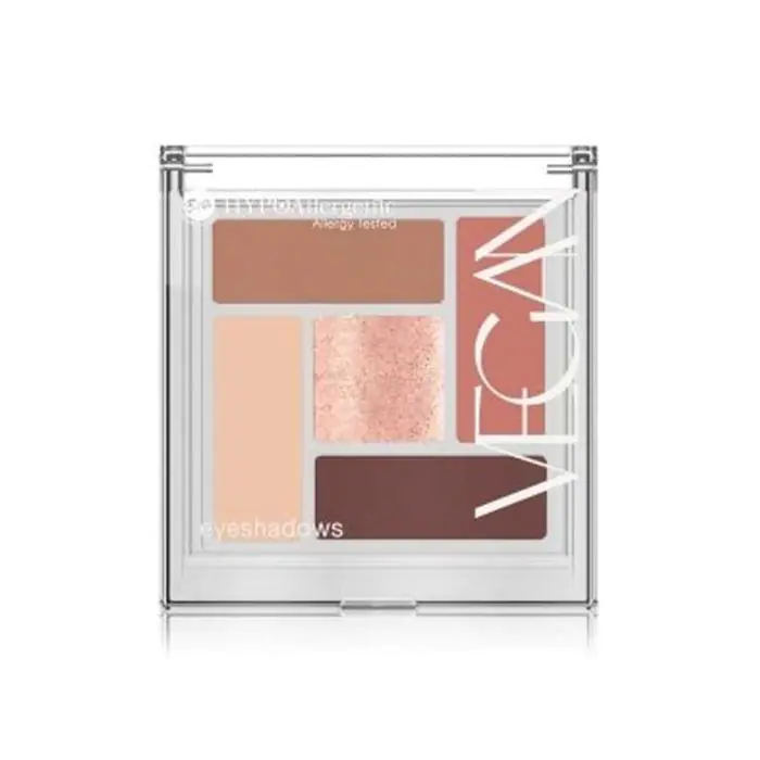 

Тени для век vegan paleta de sombras hipoalergénica Bell Hypoallergenic, цвет 5 sombras