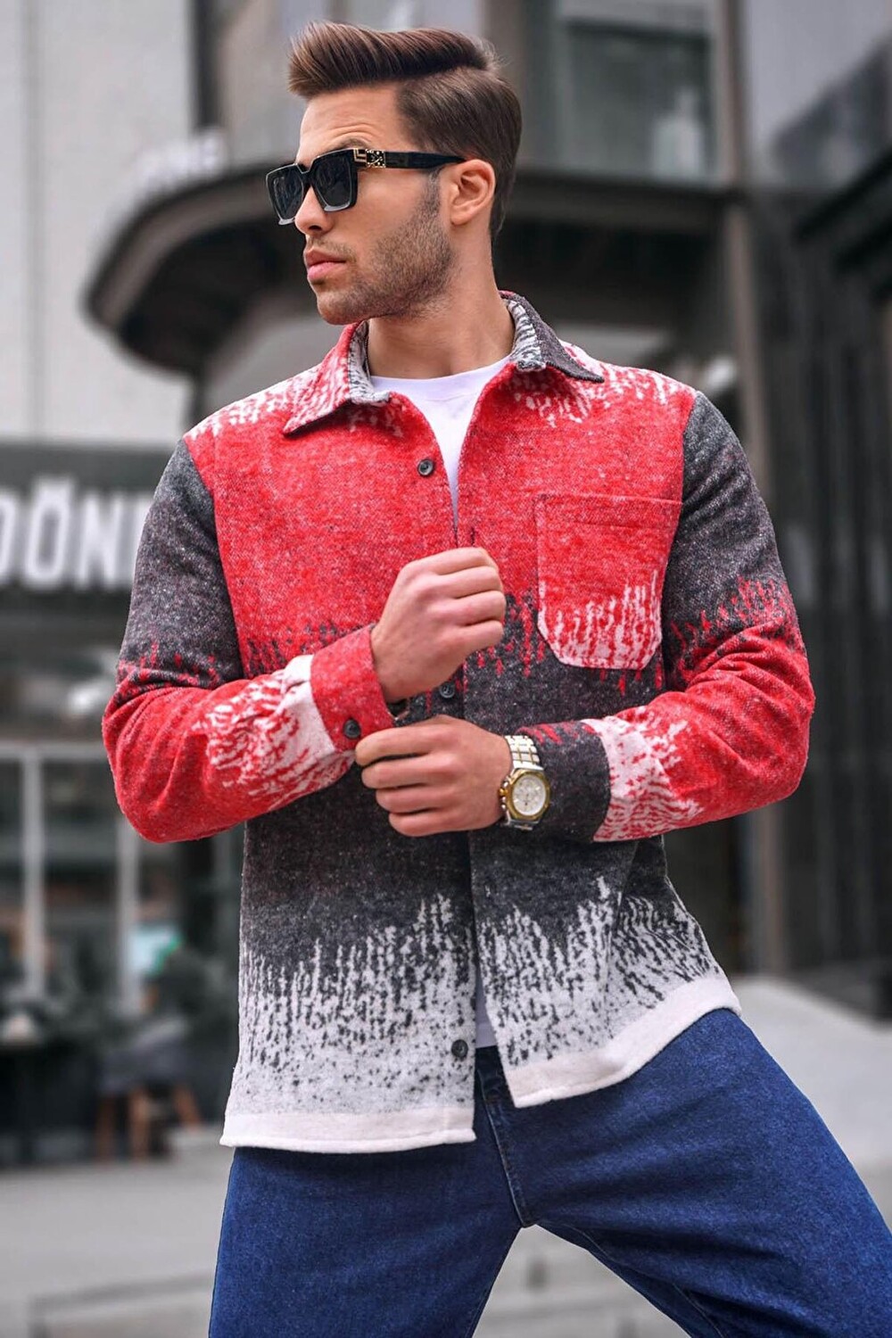 

Мужская рубашка Lumberjack Red Gradient 5579 MADMEXT