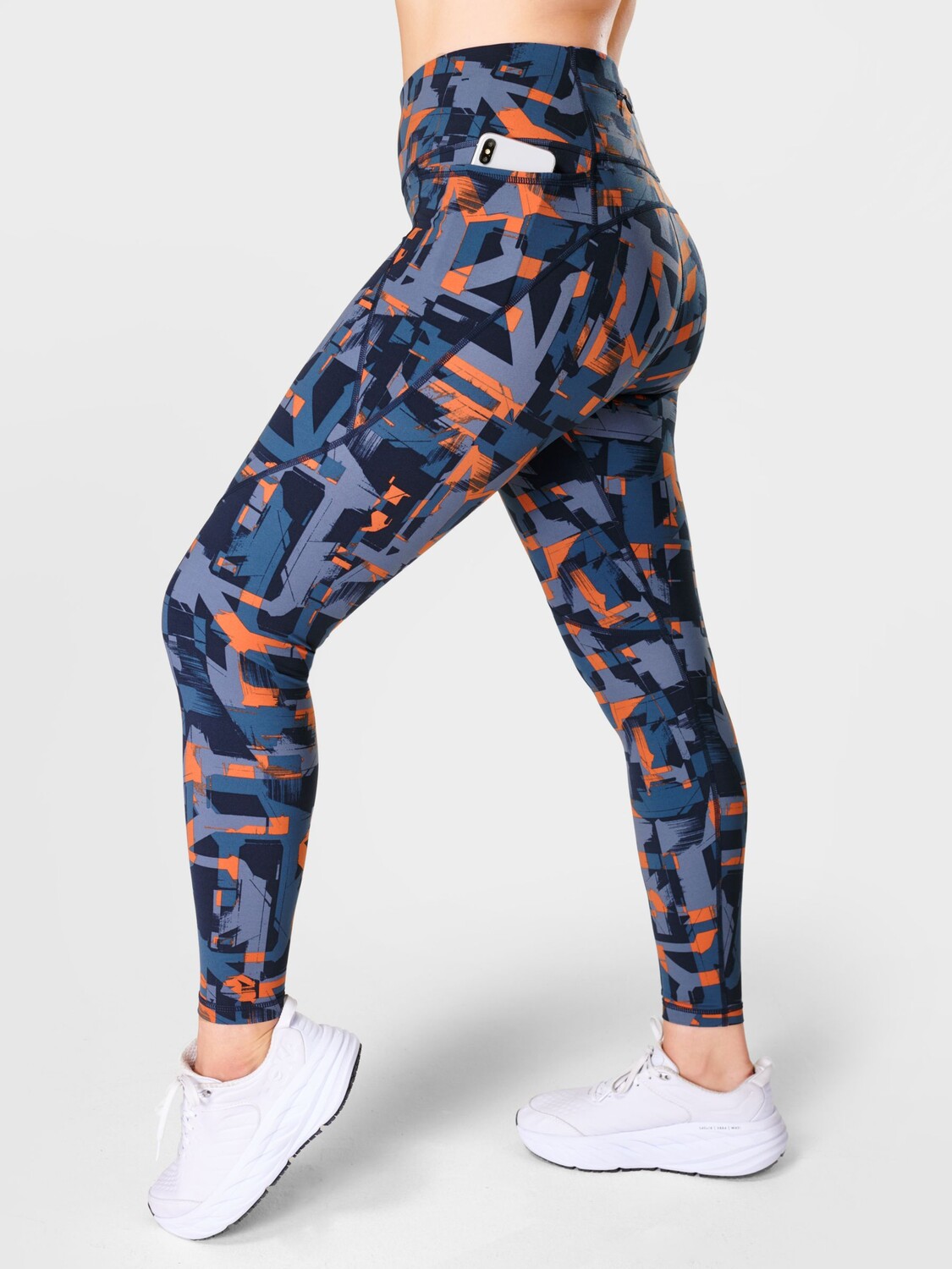 

Леггинсы Power Gym Sweaty Betty, голубая скорость с геопринтом