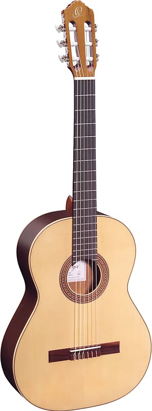 Акустическая гитара Ortega Guitars R210 Traditional Series Classical 6-String Guitar w/ Free Bag, Made in Spain with Solid Canadian Spruce Top and Mahogany Body, Gloss Finish