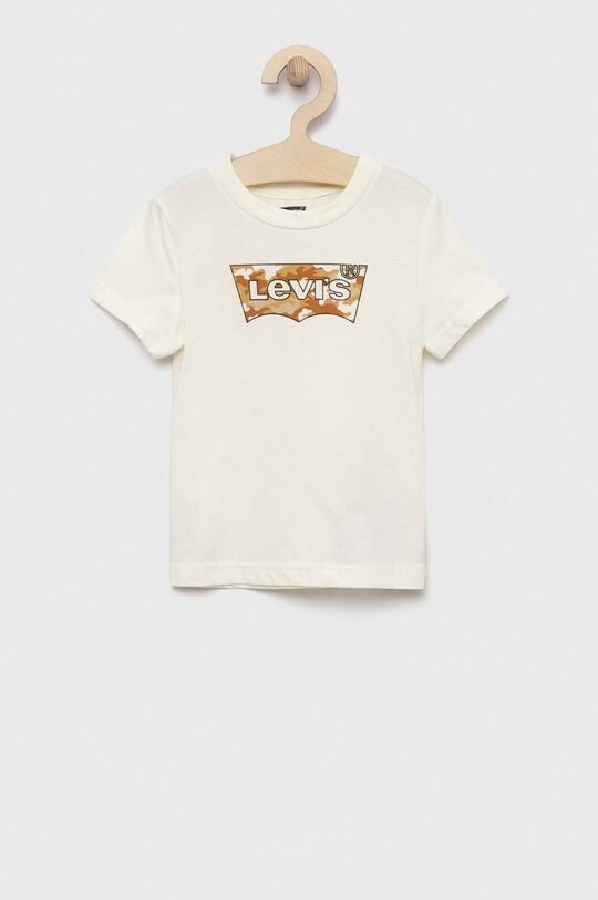 

Детская хлопковая футболка Levi's, бежевый