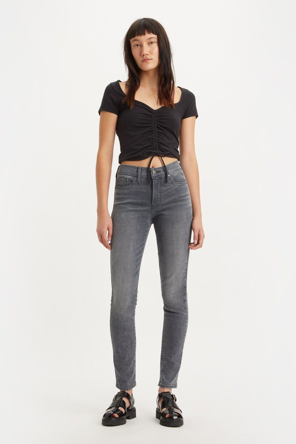 

Моделирование узких джинсов 311 Levi's, серый