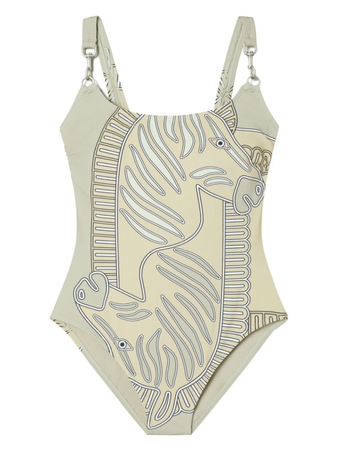 

Tory Burch купальник Printed Clip, серый