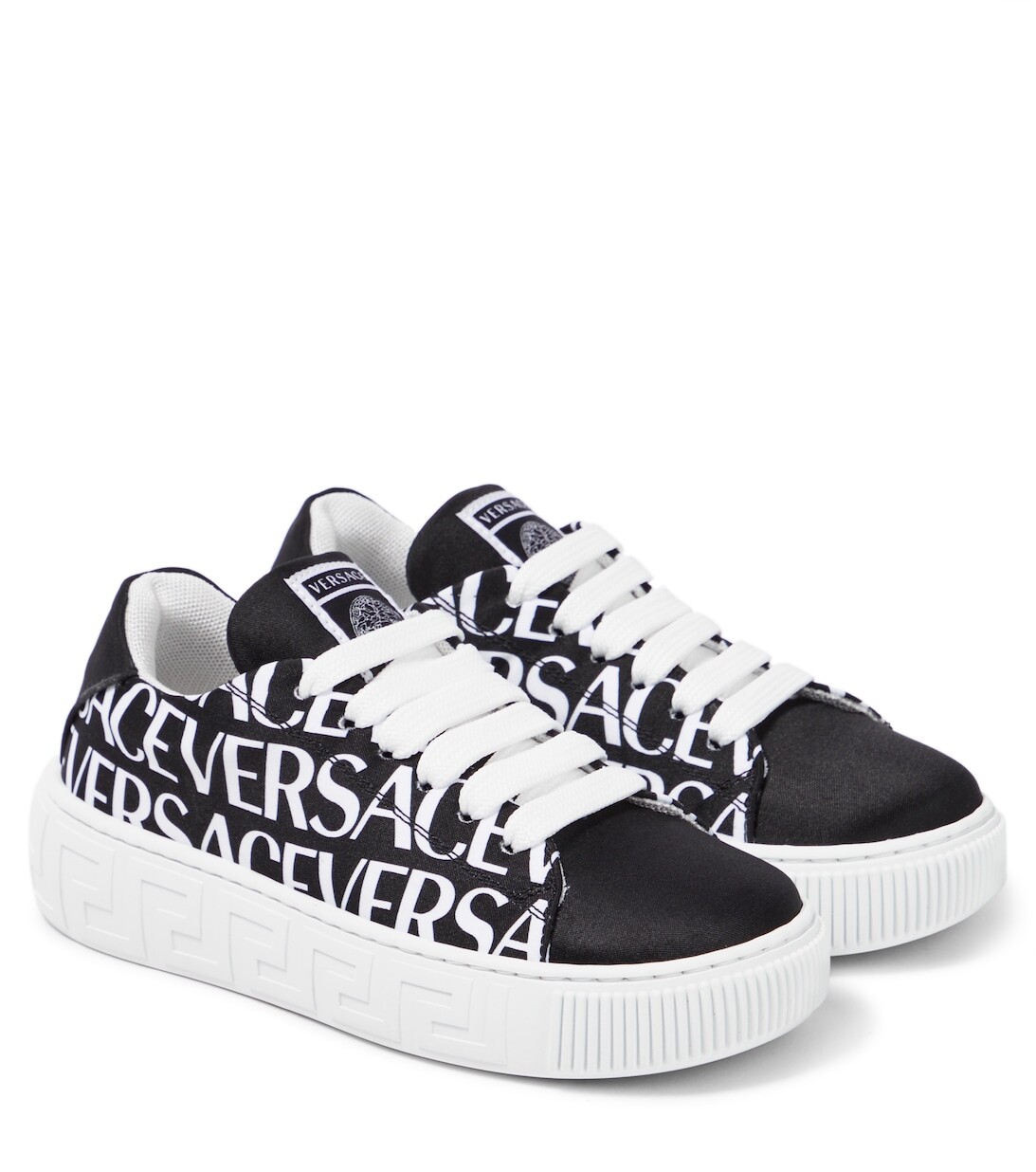 

Парусиновые кроссовки с логотипом Versace, черный