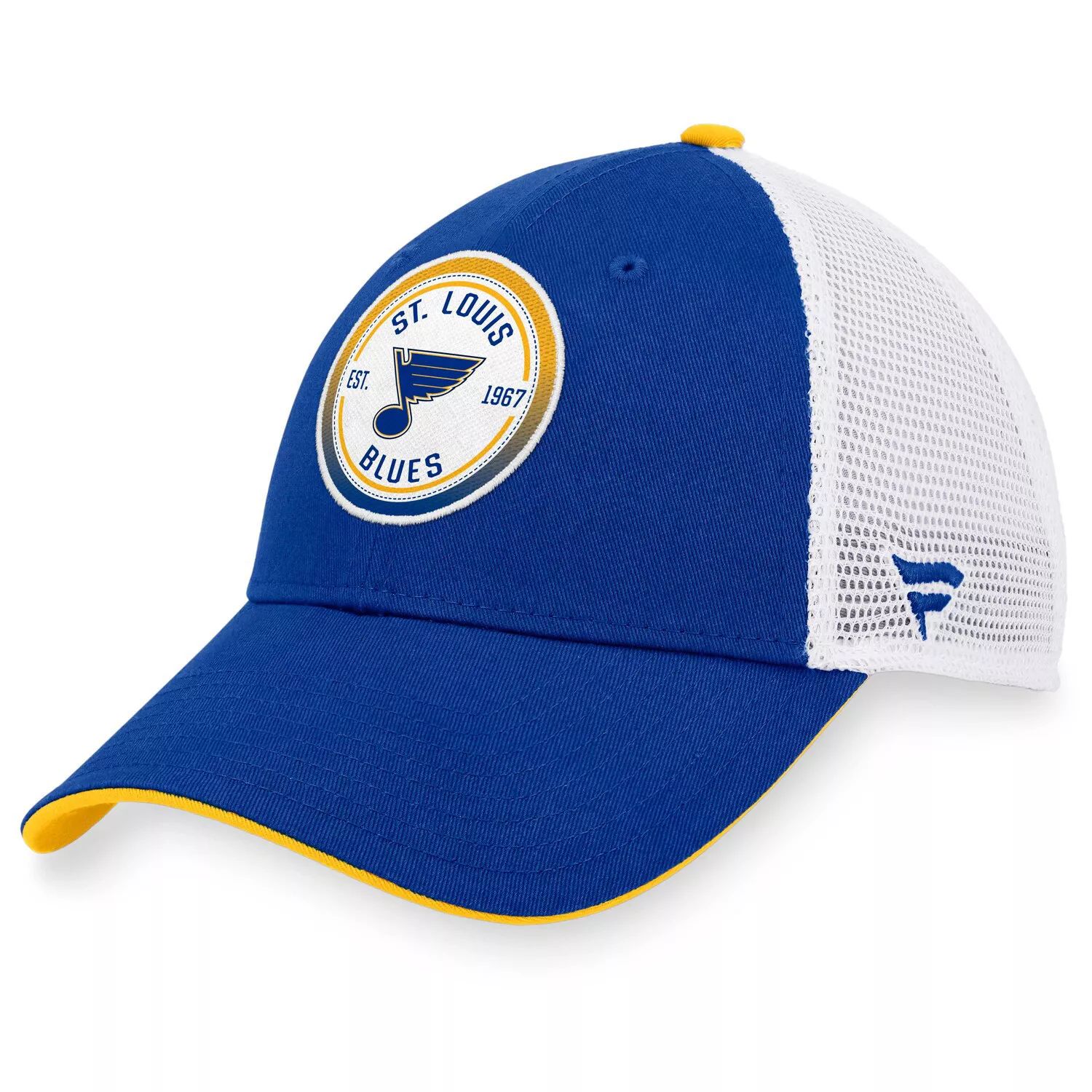 цена Мужская фирменная сине-белая кепка Fanatics St. Louis Blues Iconic Gradient Trucker Snapback