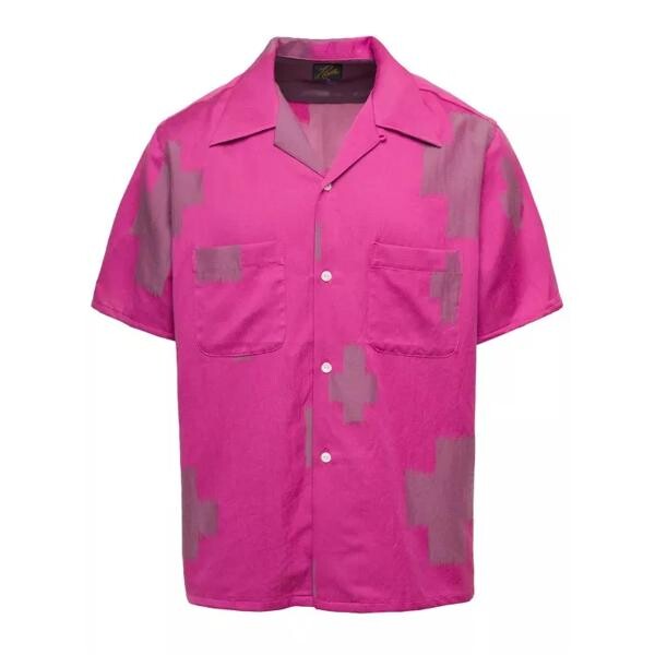 

Футболка bowling shirt with all-over cactus print in fuchsi Needles, розовый