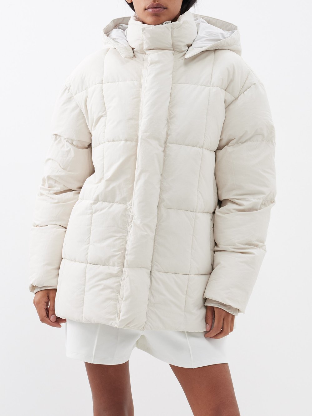 Утепленное пальто richmond из переработанного волокна. Alex Eagle Sporting Club, белый стеганое тканое пальто свободного кроя со съемным поясом corneliani черный