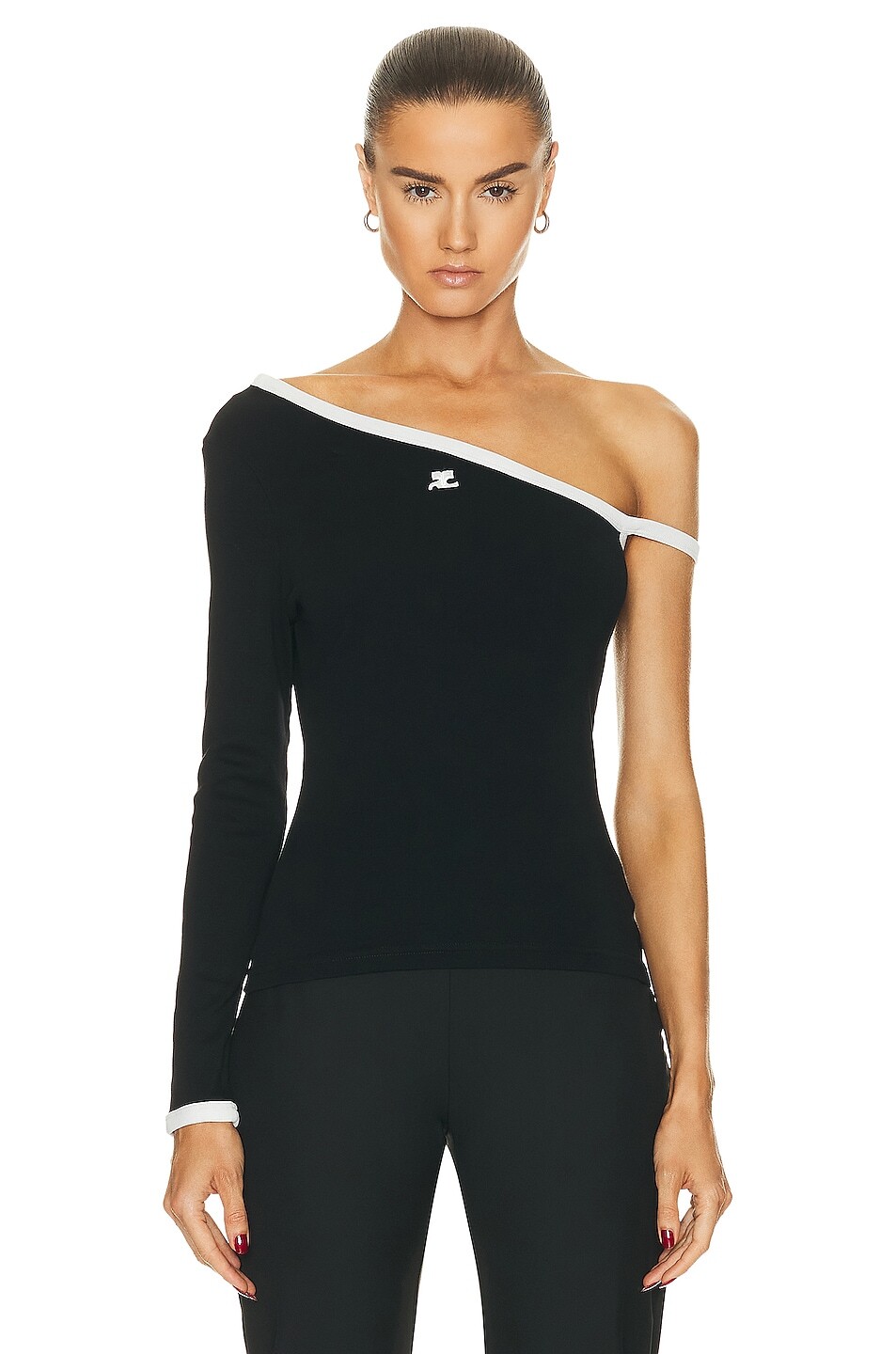 

Топ Courreges Contrast, цвет Black & Heritage White