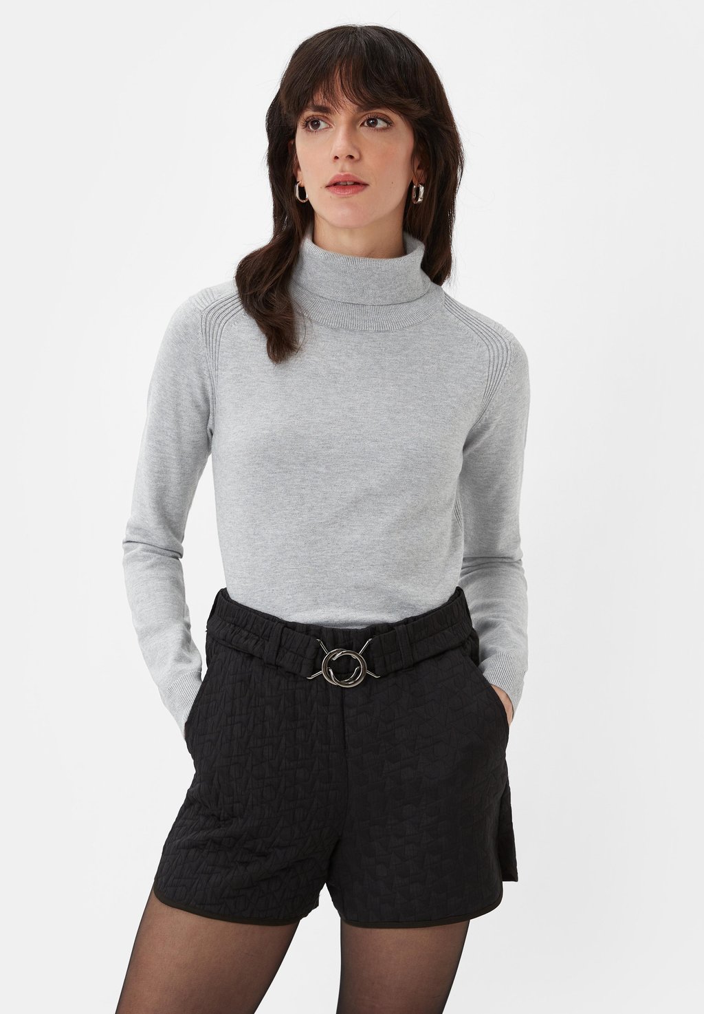 Вязаный свитер comma casual identity, цвет graphit