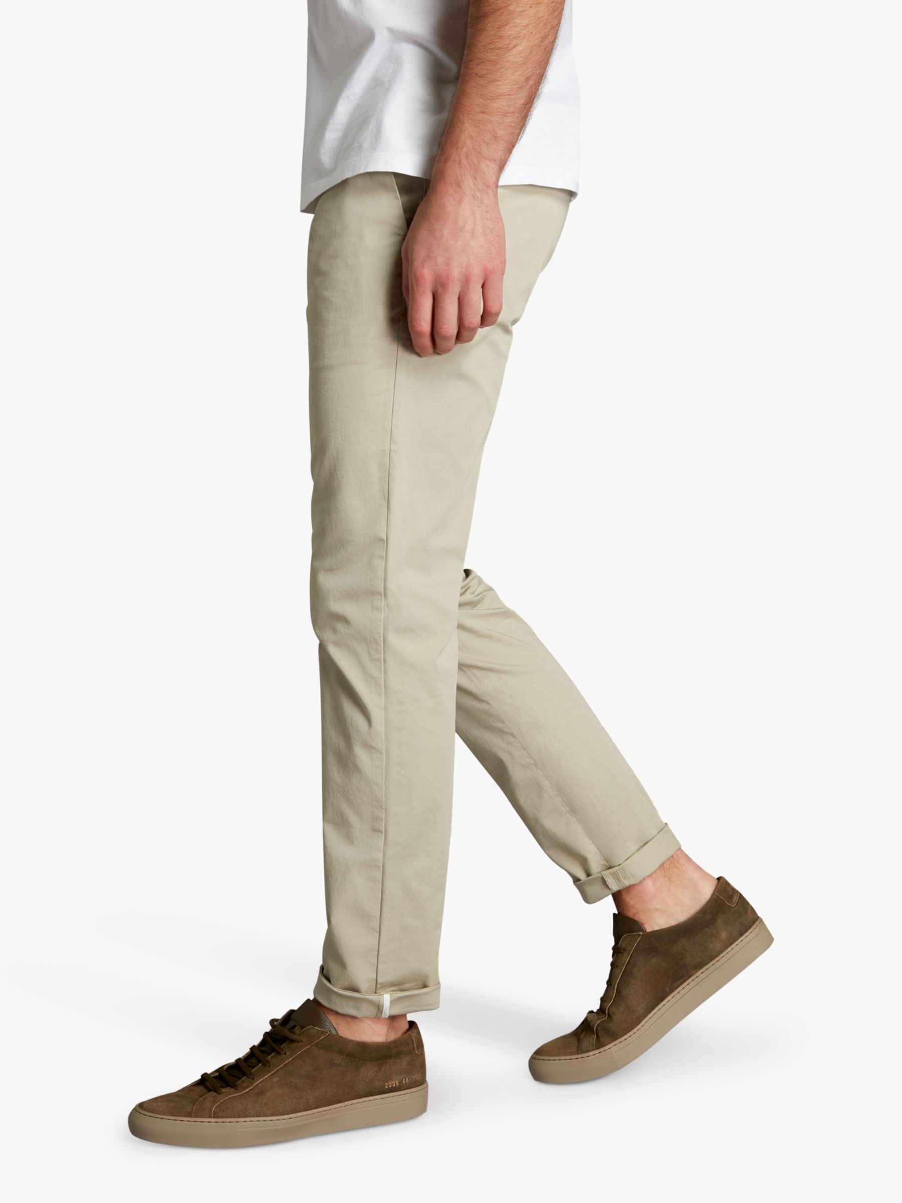 Легкие узкие брюки из хлопковой смеси SPOKE, цвет камня