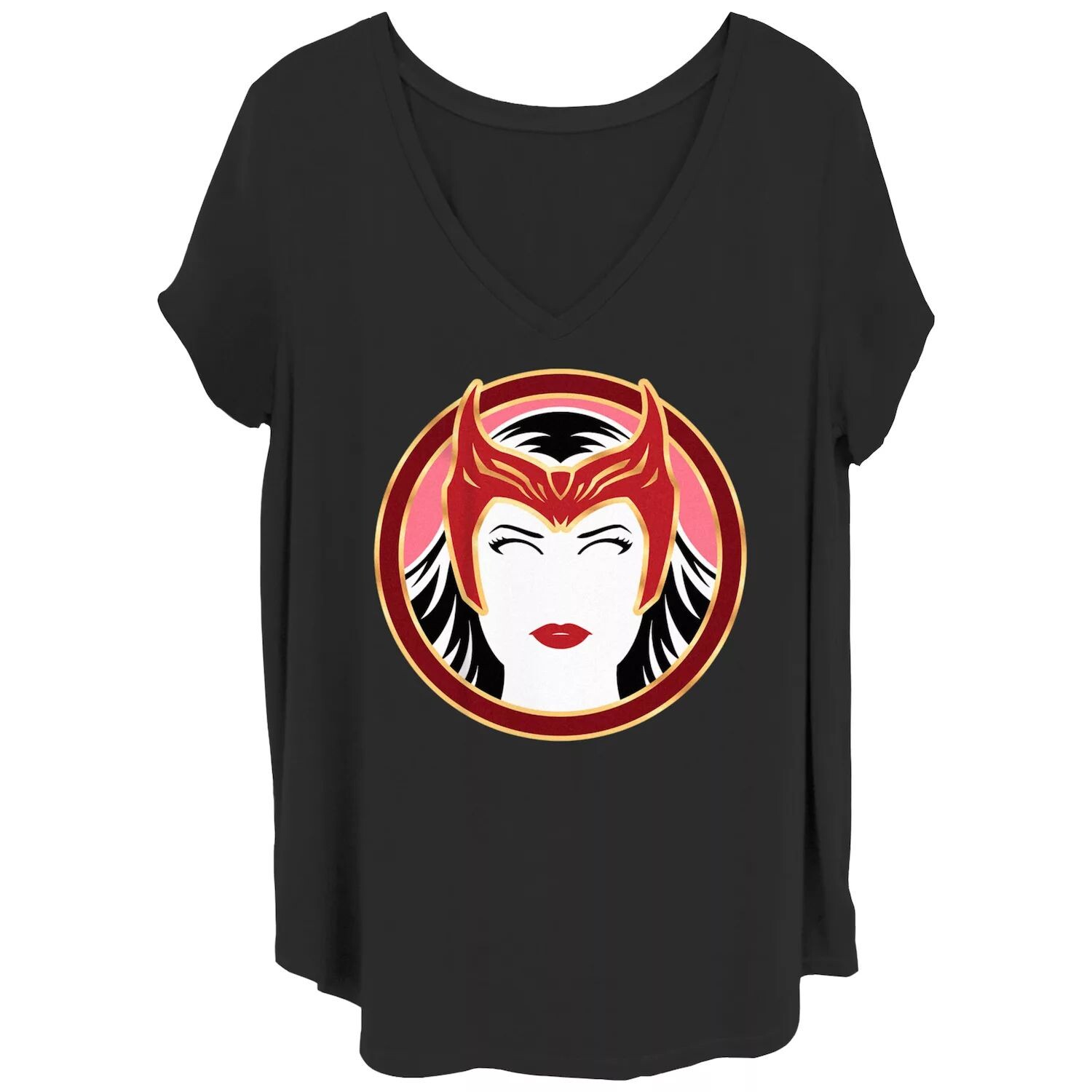 

Детская футболка больших размеров Marvel WandaVision Scarlet Witch Licensed Character, черный