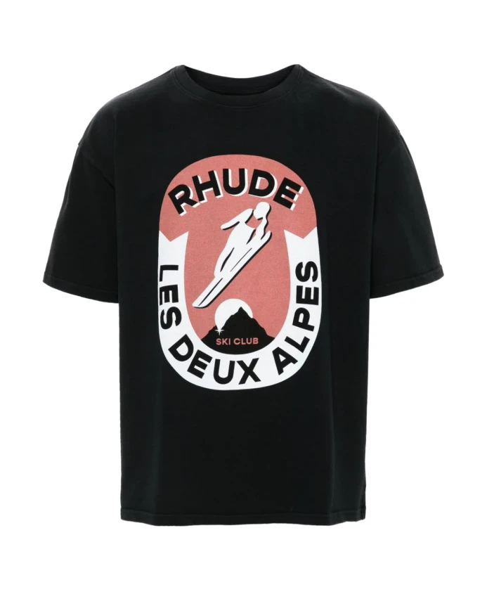

Футболка S с принтом спереди Rhude, черный