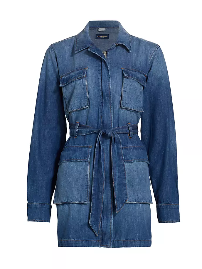 

Джинсовое мини-платье Zaniyah Ramy Brook, цвет medium wash
