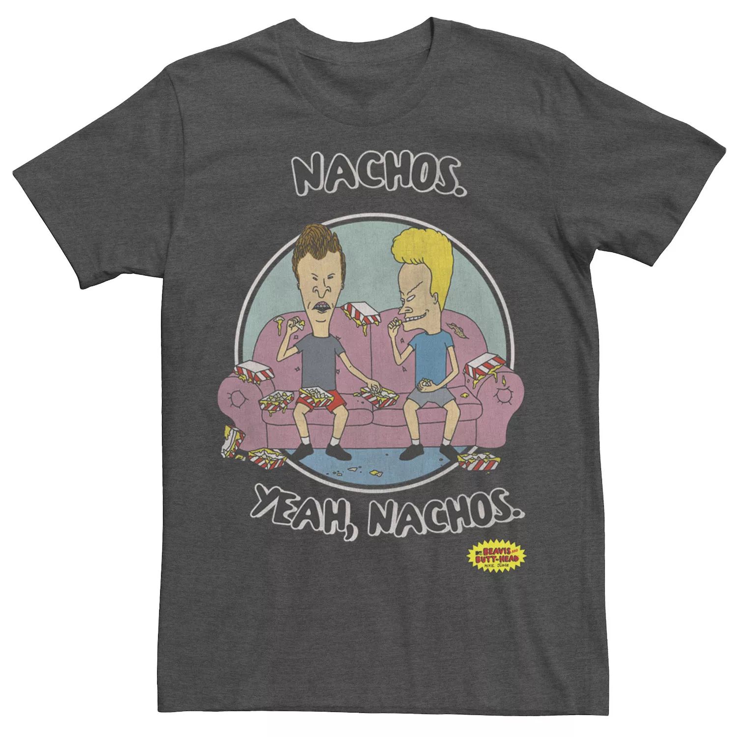 Мужская футболка Beavis And Butt-Head Nachos Yeah Nachos с портретом Licensed Character