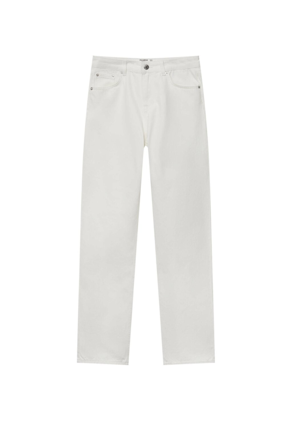 

Джинсы-сигареты Mid Waist Faded PULL&BEAR, бежевый