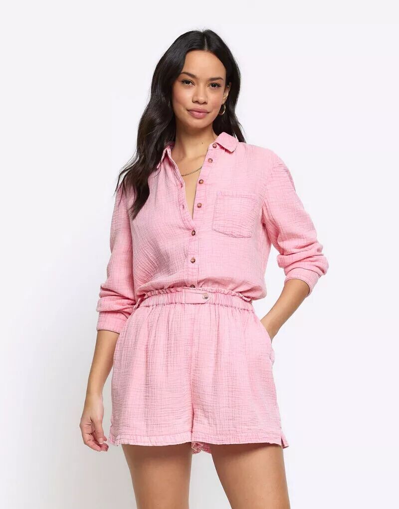 

Розовые шорты на резинке River Island - светлые