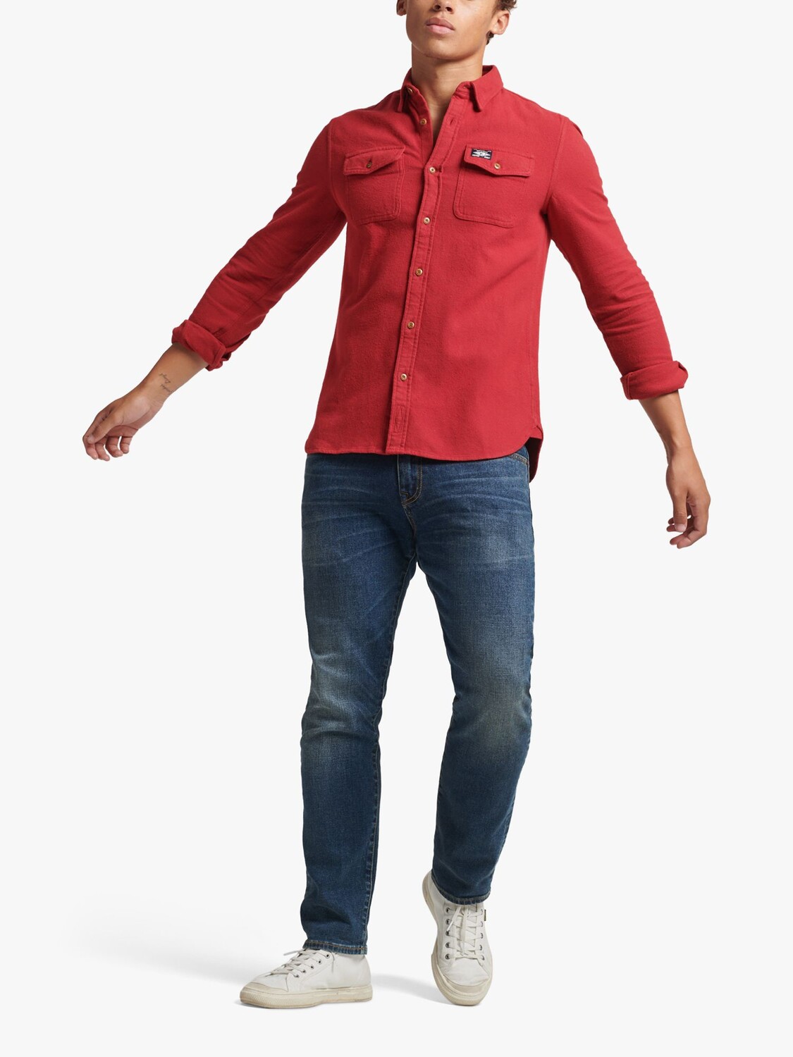 

Фланелевая рубашка Trailsman из органического хлопка Superdry, новый портвейн