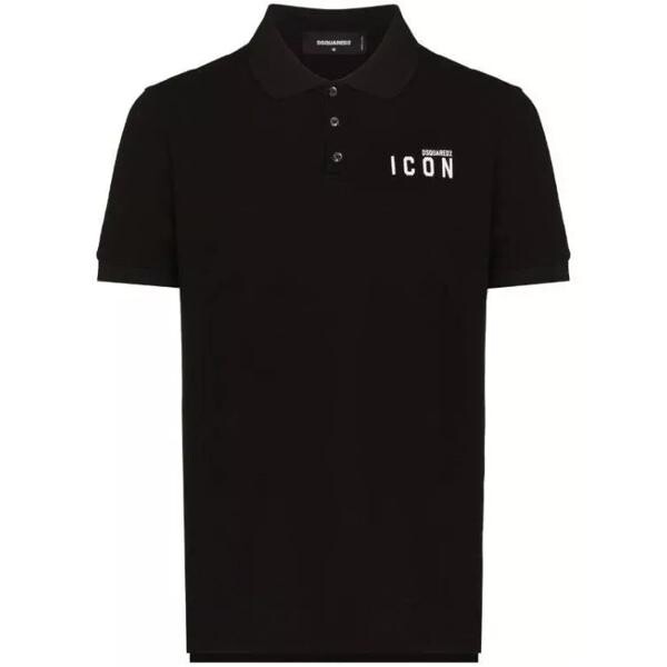 

Футболка icon-print polo shirt Dsquared2, черный