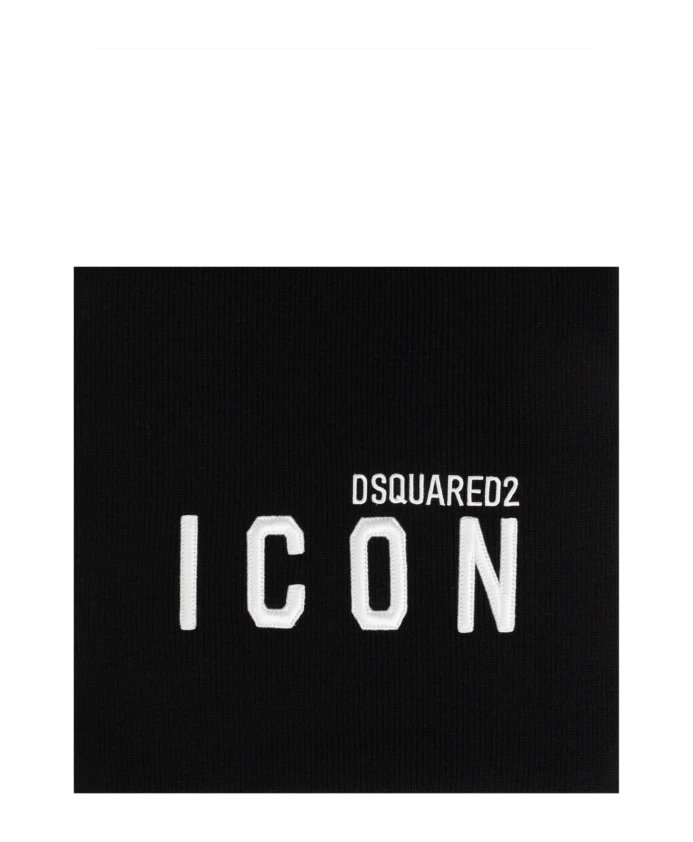 

Шарф с логотипом Dsquared2, черный