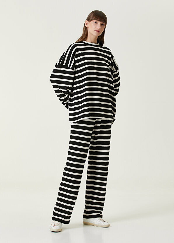 

Черная женская толстовка в полоску skipper Dare London, Черный, Черная женская толстовка в полоску skipper Dare London
