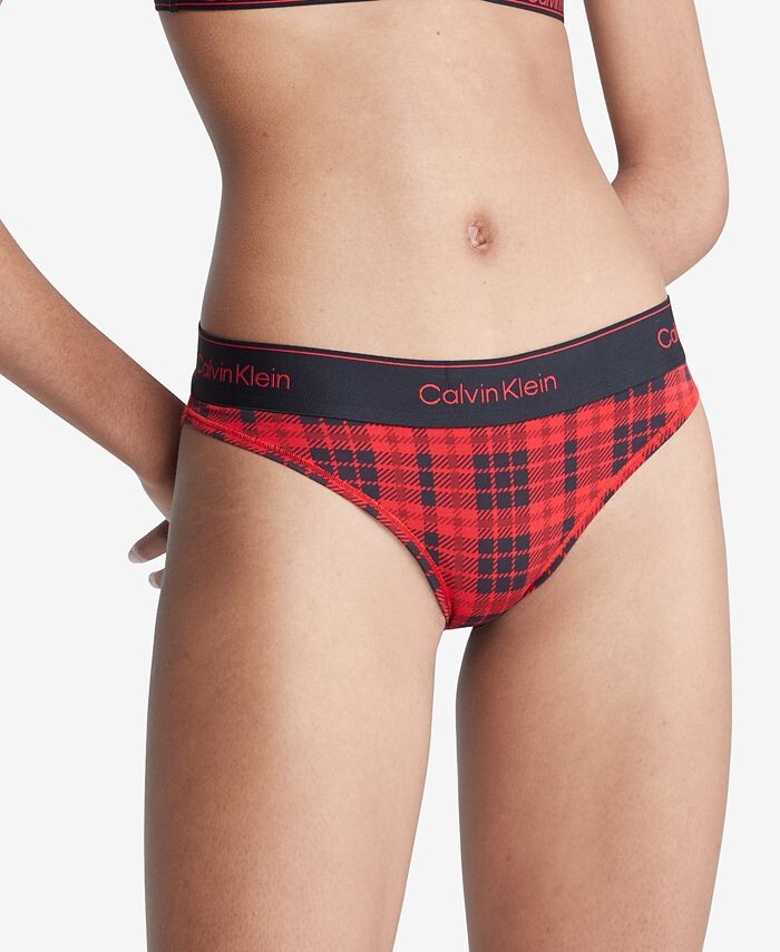 

Женское современное хлопковое праздничное нижнее белье бикини QF7778 Calvin Klein, коричневый