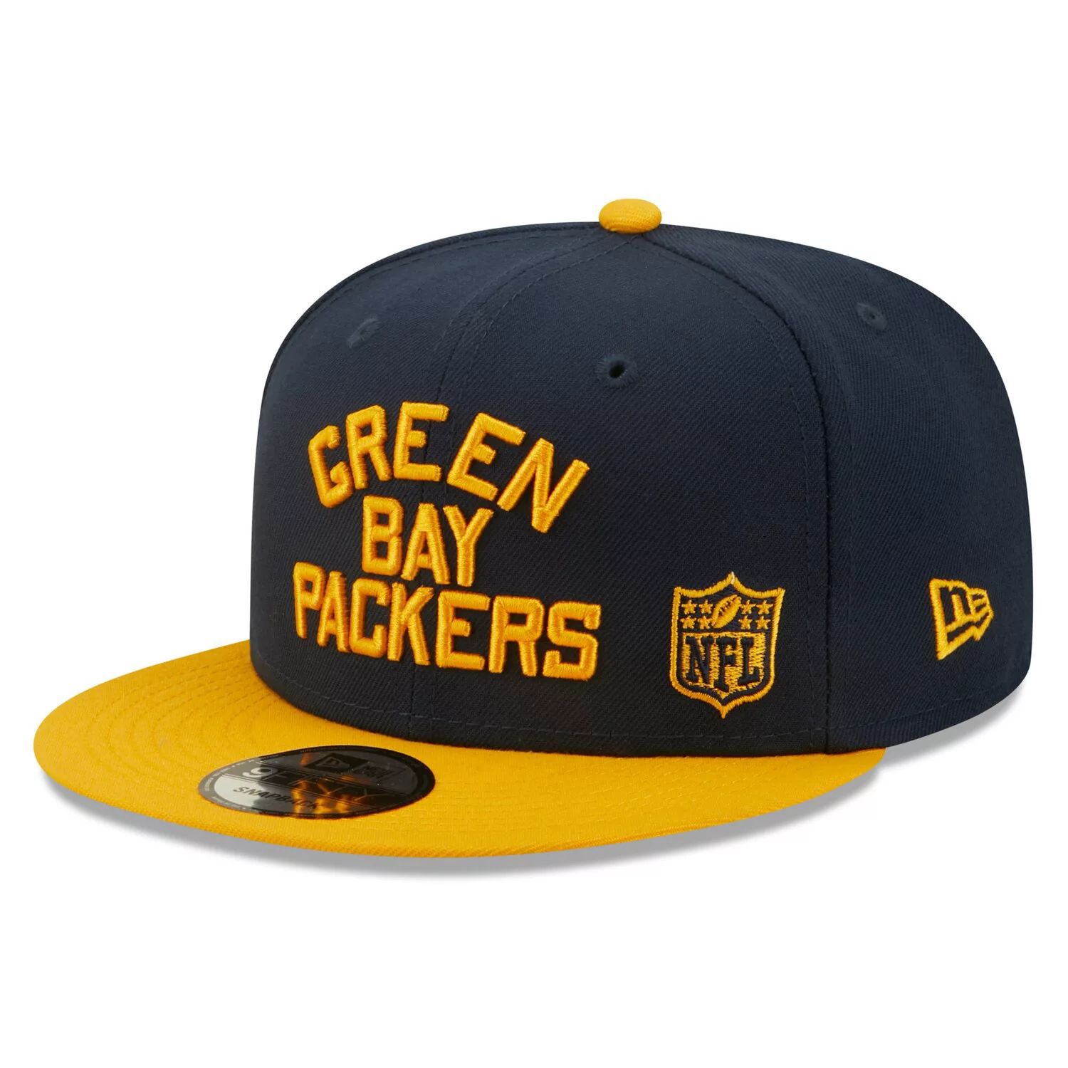 

Мужская кепка New Era темно-синего/золотого цвета Green Bay Packers Flawless 9FIFTY Snapback