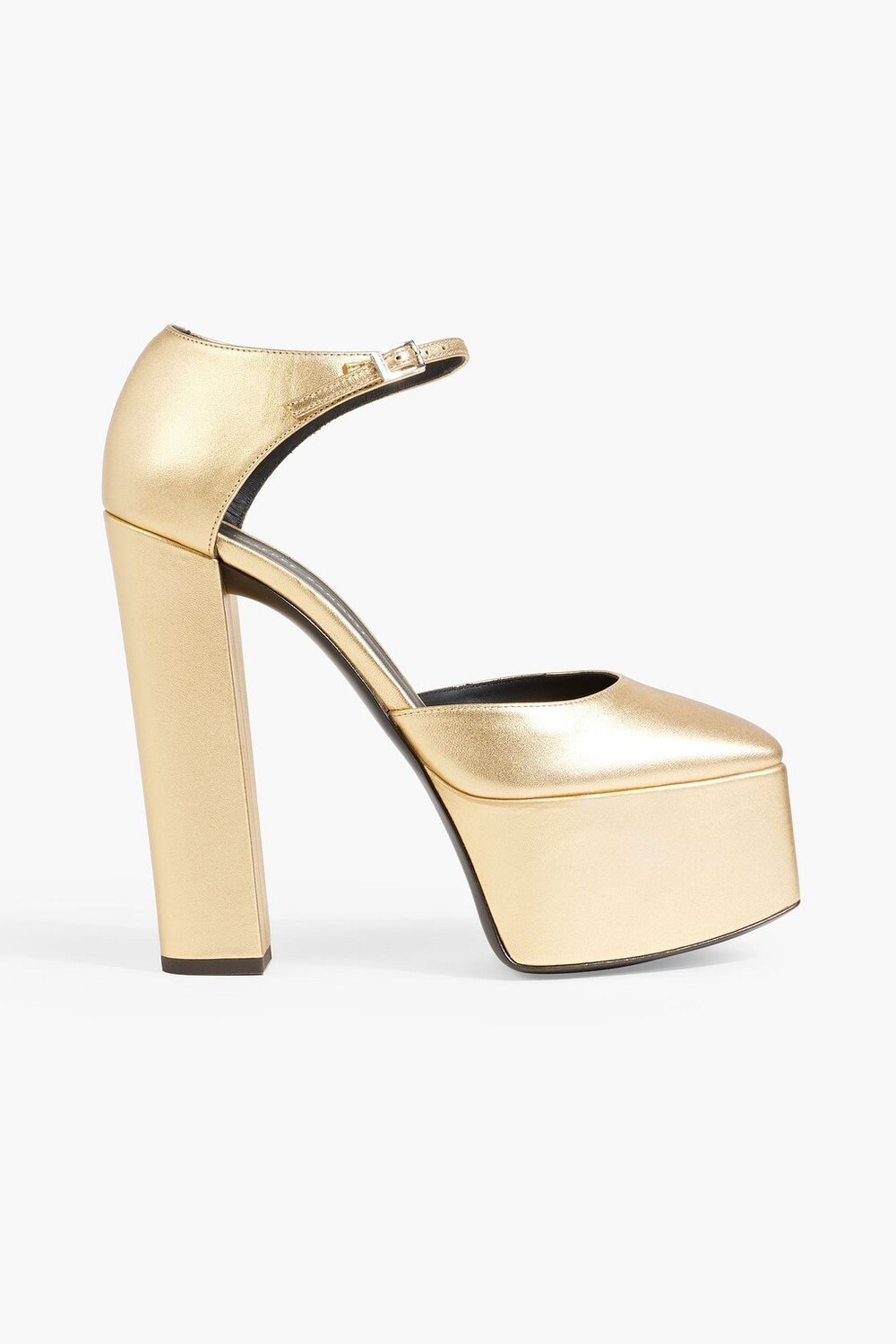 

Кожаные туфли на платформе с эффектом металлик New York 80 GIUSEPPE ZANOTTI, золотой