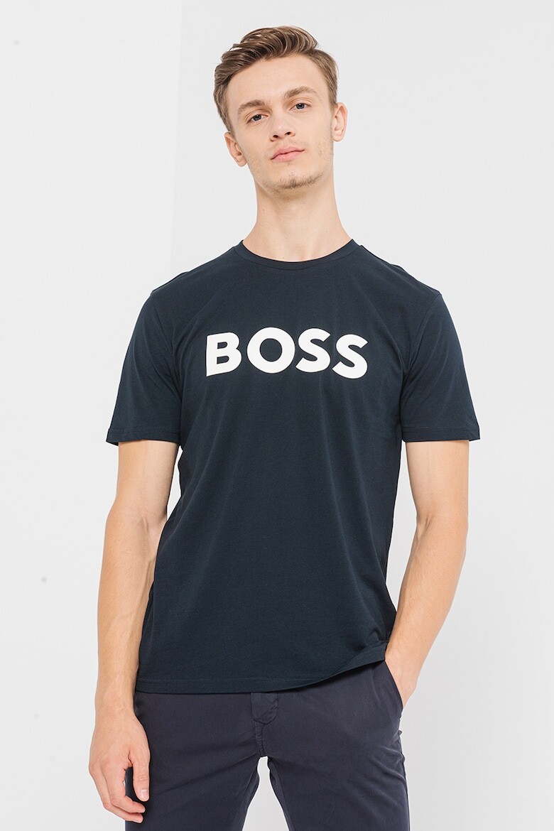

Хлопковая футболка Thinking с логотипом Boss, белый