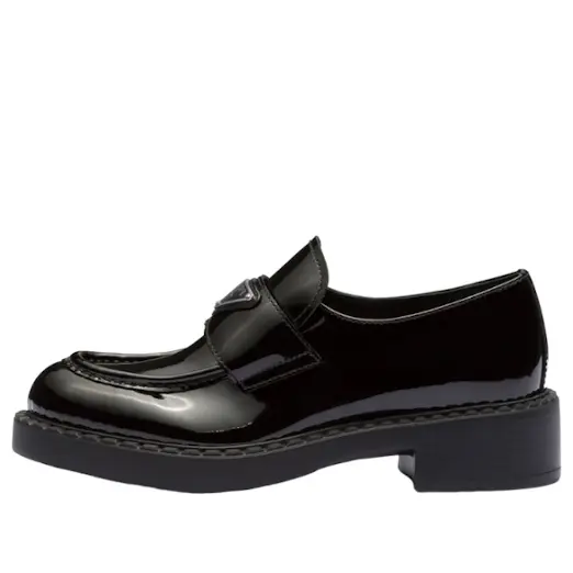 

Кроссовки (WMNS) PRADA Chocolate 50mm Loafer 'Black Patent Leather', черный