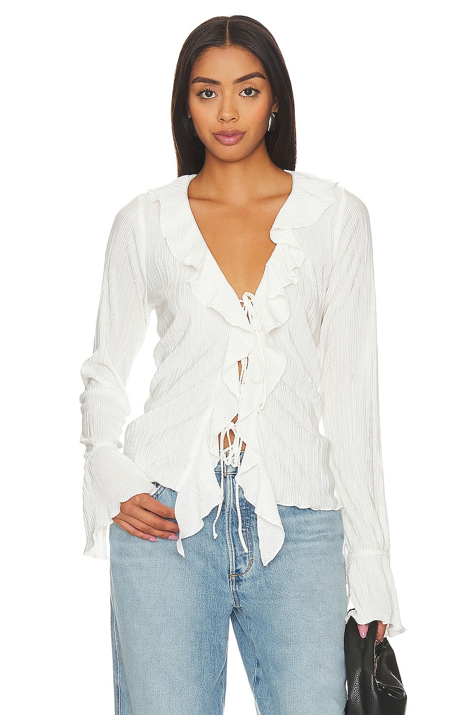 

Топ Show Me Your Mumu Adela Ruffle, цвет Ivory Pleat